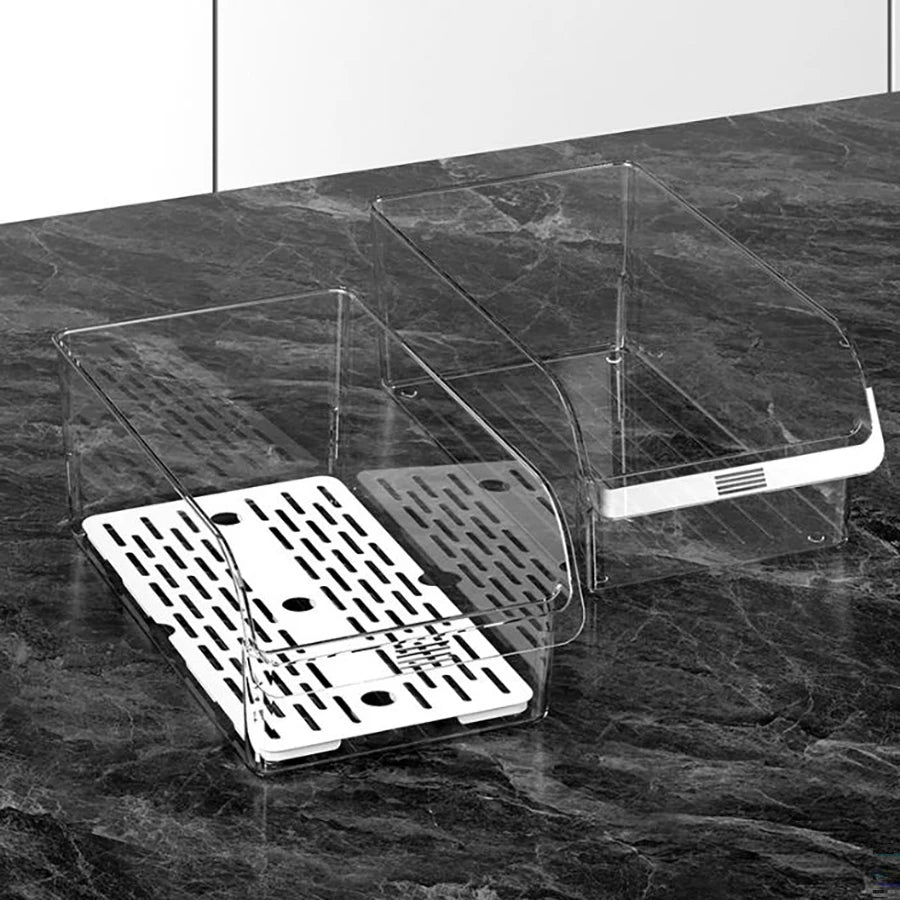 Clear Fridge Organizer – Stackable Kitchen Storage Box