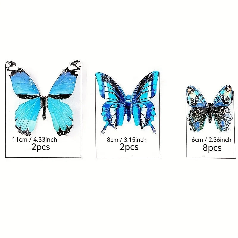 12 pcs Glow-in-the-Dark –Butterfly Wall Decals –Kids Room & Home Decor