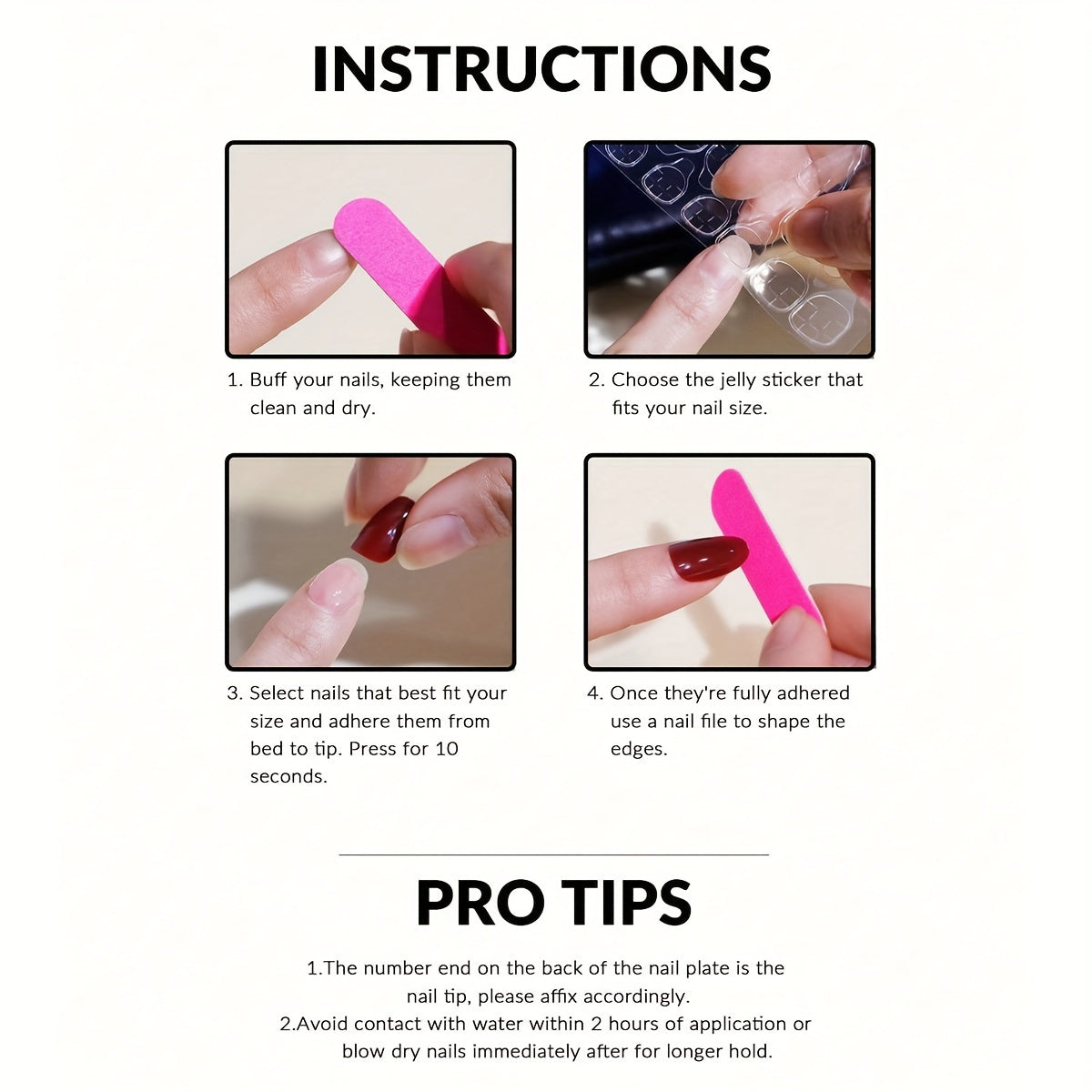 Full-Cover Almond Press-On Nails – 24pcs, Medium, Matte Acrylic, Long-Lasting, Valentine’s Style